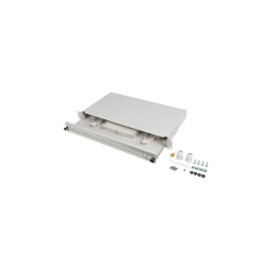 PATCH PANEL LANBERG 1U 19" FIBRA OPTICA 24 PTS SC SIMPLEX O 24 LC DUPLEX GR+ACC - FOP1-24SS-LDS