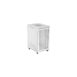 ARMARIO LANBERG RACK 19" 27U 800X1000 FLAT PACK GRIS PUERTA PERFORADA CON LCD - FF01-8027-23SL