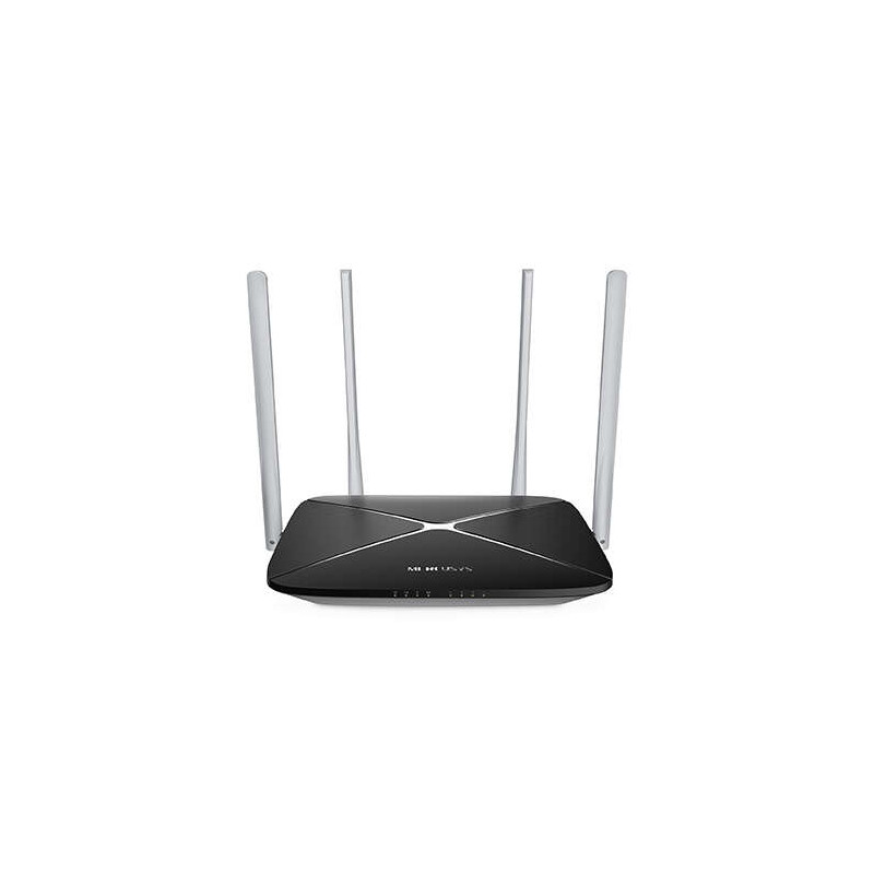 Mercusys Router Inalambrico AC1200 Dual Band - 5 Puertos - 10/100Mbps - 4 Antenas 5dBi - AC12