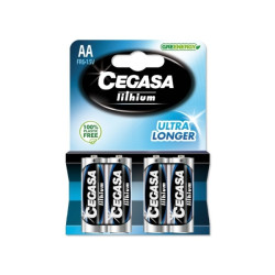 Cegasa Lithium Pack de 4 Pilas de Litio AA FR6 1.5V - 326215