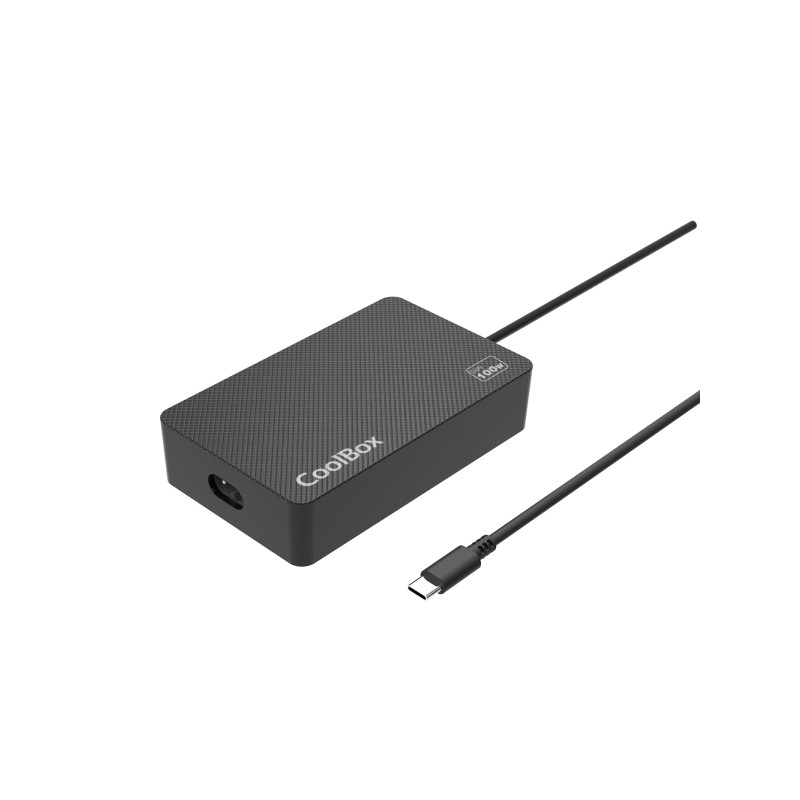 Coolbox NB100 Cargador de Pared GaN 100W - USB‑C - PD3.0 Para Carga Rapida Inteligente - Seleccion Automatica de Voltaje - Color
