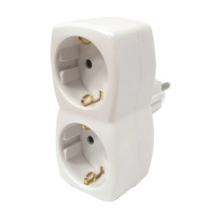 Hama Regleta de Pared con 2 Tomas Schuko - Potencia Maxima 3600W - Color Blanco - 00108876