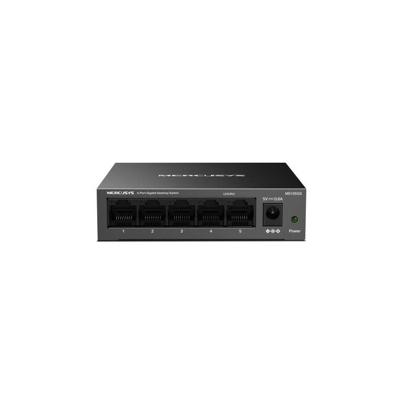 Mercusys Switch 5 Puertos Gigabit RJ45 10/100/1000Mbps con Auto-Negociacion - Diseño Compacto - Plug & Play - Tecnologia Verde -