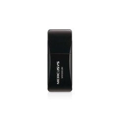 Mercusys N300 Mini Adaptador Inalambrico USB 2.0 - Hasta 300Mbps - Color Negro - MW300UM