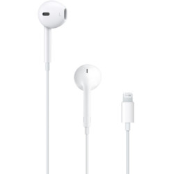 Apple EarPods Auriculares Binaurales Lightning - Microfono Integrado - Control de Volumen - Color Blanco - MWTY3ZM/A