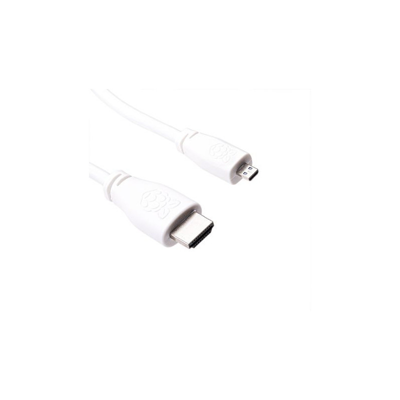Raspberry Pi T7689AX cable HDMI 1 m HDMI tipo A (Estándar) HDMI tipo D (Micro) Blanco - 187-1375