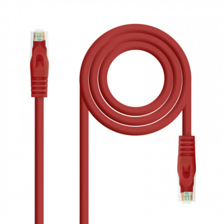 Nanocable Cable de red latiguillo RJ45 LSZH Cat.6A UTP AWG24, Rojo, 2.0m - 10.20.1802-R