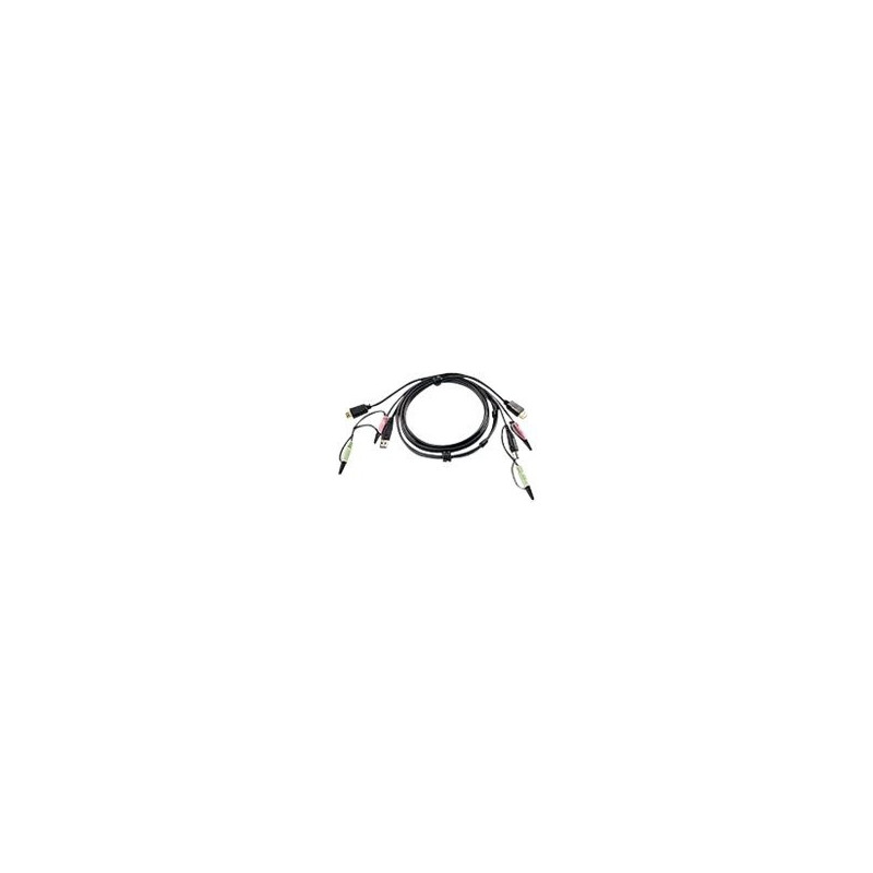 Aten 2L-7D02UH cable para video, teclado y ratón (kvm) 1,8 m Negro - 2L-7D02UH