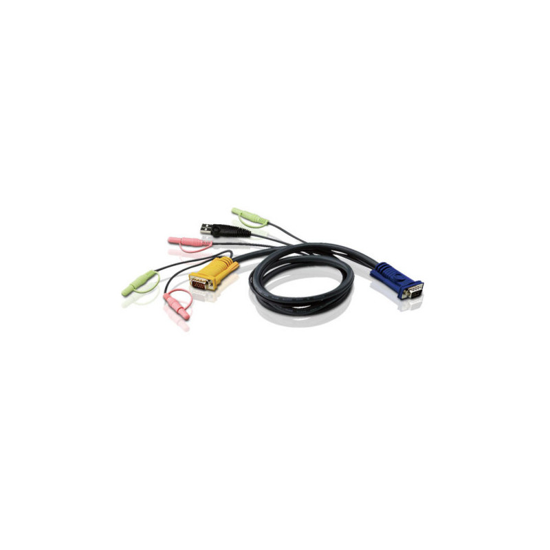 ATEN CABLE KVM USB CON AUDIO Y SPHD 3 EN 1 DE 5 M (2L-5305U) - 2L-5305U