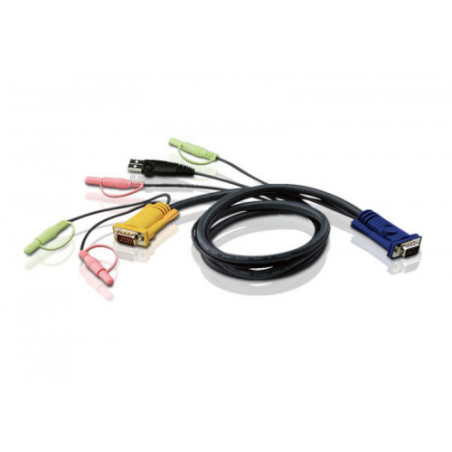 ATEN CABLE KVM USB CON AUDIO Y  SPHD 3 EN 1 DE 3 M (2L-5303U) - 2L-5303U