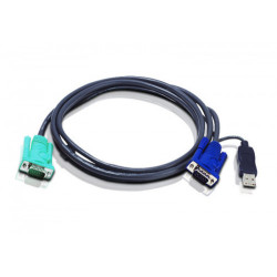 Aten 2L5203U cable para video, teclado y ratón (kvm) Negro 3 m - 2L-5203U