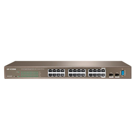 IPCOM FULL MANAGEMENT SWITCH G3224T 24-PORTS GIGABIT L2 MANAGEMENT SWITCH WITH 2 COMBO SFP PORTS,1 CONSOLE PORT (G3224T) - G3224