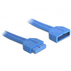 DeLOCK 82943 cable USB 0,45 m USB 3.2 Gen 1 (3.1 Gen 1) Azul - 82943
