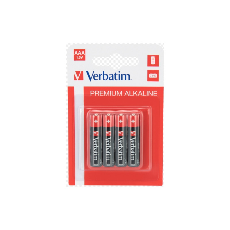 Verbatim - Pack 4 Pilas AAA LR03 Alcalinas - 49920