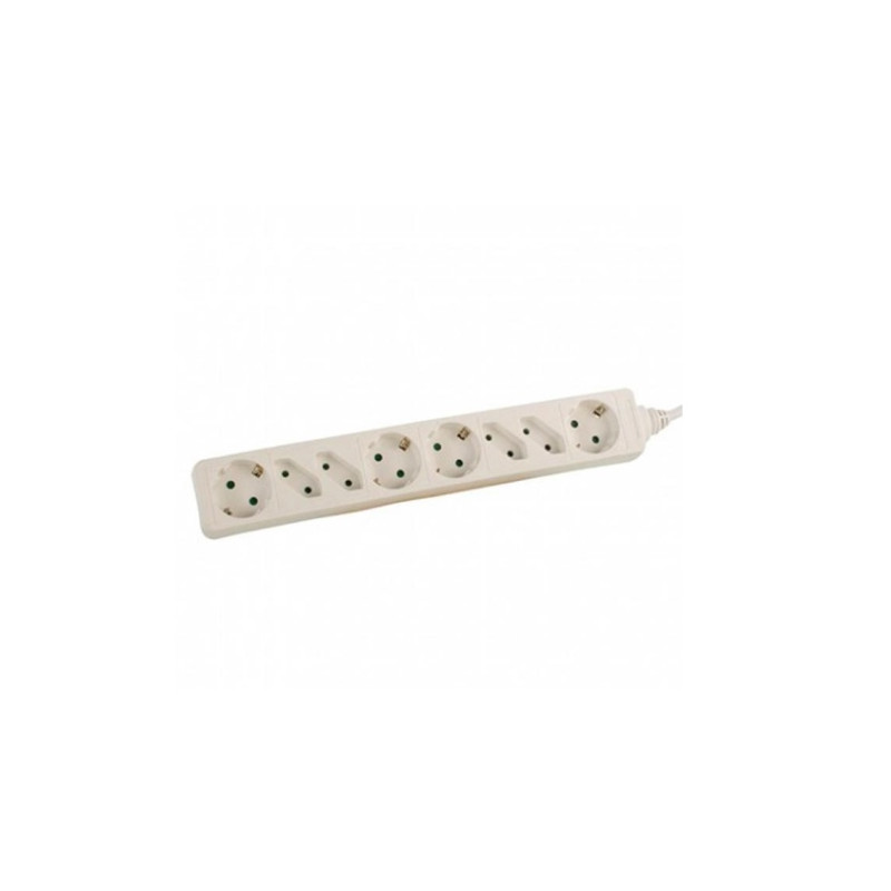 Phasak - Regleta BN 0964 - Entrada IEC - Salida 4xSchuko + 4xEuro - Cable 1.5m - Blanca - BN 0964