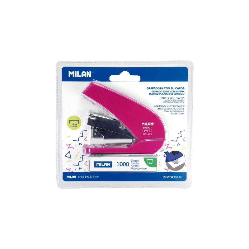 MILAN GRAPADORA COMPACTA ENERGY SAVING BLISTER ROSA - 191071P