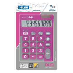 MILAN CALCULADORA TOUCH DUO 10 DIGITOS DUAL BLISTER ROSA - 150610TDPBL
