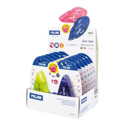 MILAN PEGAMENTO EN CINTA 8,4MM X 12M COLORES SURTIDOS BLISTER - EXPOSITOR 12U - 44GT12
