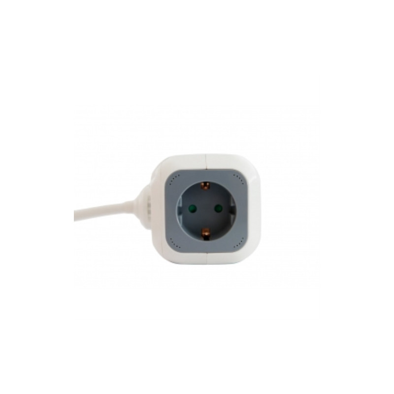 3Go REG4CUBEUSB - Regleta 4 tomas - 2 x USB 2.4A - Tipo cubo - REG4CUBEUSB