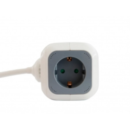 3Go REG4CUBEUSB - Regleta 4 tomas - 2 x USB 2.4A - Tipo cubo - REG4CUBEUSB
