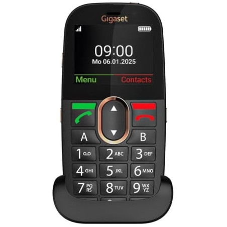 Teléfono Móvil Gigaset GL695 para Personas Mayores/ 4G/ Negro - GL695B