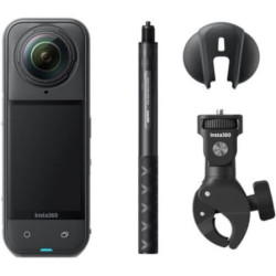 Cámara Digital Deportiva Insta360 X5 Vista múltiple motero Kit/ 8K/ Ángulo de visión 360º/ Negra - INX5MOB1