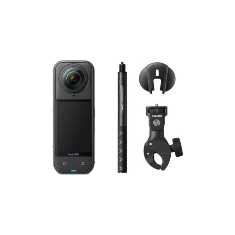 Cámara Digital Deportiva Insta360 X5 Vista múltiple motero Kit/ 8K/ Ángulo de visión 360º/ Negra - INX5MOB1