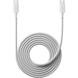 Cable USB 2.0 Tipo-C 6A Xiaomi Braided/ USB Tipo-C Macho - USB Tipo-C Macho/ Hasta 120W/ 480Mbps/ 2m/ Blanco - BHR087AGL