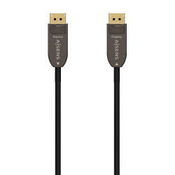 AISENS - CABLE DISPLAYPORT AOC V1.4 8K@60HZ 4K@120Hz 4:4:4 32.4GBPS, DP/M-DP/M, NEGRO, 50M - A155-0610