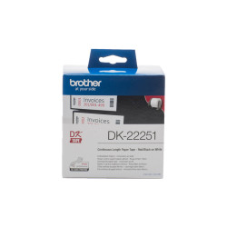 Etiquetas cinta continua brother dk22251 negro -  rojo 62mm 15.24m - DK22251