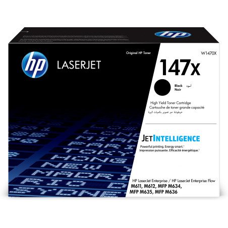 HP LaserJet M611,M612 Toner Negro 147X - W1470X