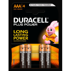 BLISTER 4 PILAS DURACELL PLUS POWER AAA (LR03) K4 - 0043200020