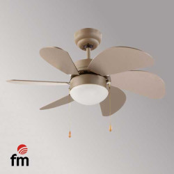 VENTILADOR TECHO FM VT-90 6P 75CM MADERA/GRIS - 0173230009