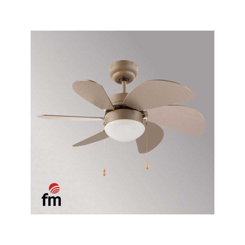 VENTILADOR TECHO FM VT-90 6P 75CM MADERA/GRIS - 0173230009