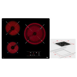 VITROCERAMICA TEKA TB6315 3F Z.27CM 5400W 60CM NGA 40239032 - 0572330005