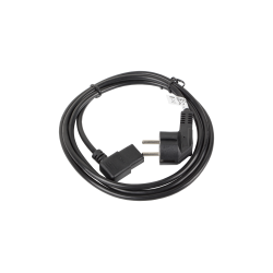 CABLE DE ALIMENTACION LANBERG SCHUKO CEE 7/7 A IEC320 C13 ACODADO 3M - CA-C13C-12CC-0030-BK