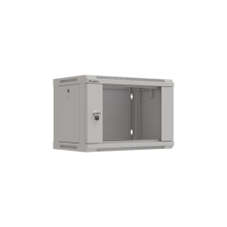 ARMARIO LANBERG MURAL RACK 19" 6U 540X350 FLAT PACK GRIS PUERTA CRISTAL - WF03-5306-10S