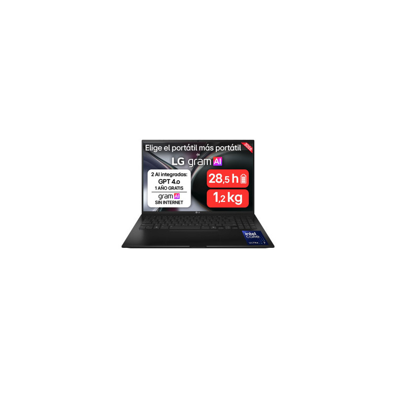 PORTATIL LG GRAM 16" 16ZD90TL, INTEL CORE ULTRA 7, 32 GB RAM, 512 GB SSD, PANEL IPS WQXGA (2560X1600) - 16ZD90TL-G.AX85BN