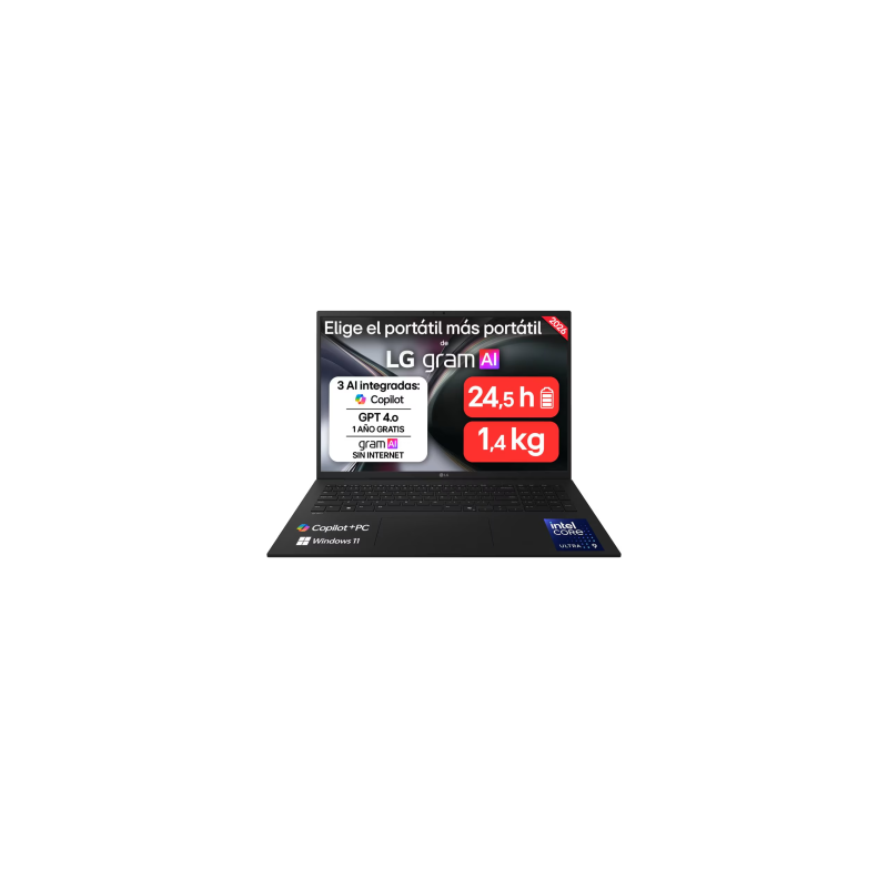 PORTATIL LG GRAM 17’’, ULTRA7, 32GB RAM, 1TB SSD, WINDOWS 11HOME - 17Z90TL-G.AU99BN