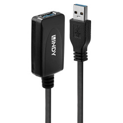 LINDY USB 3.0 Aktiv-Verlängerung Typ A/A M/F 5m - 4002888431552
