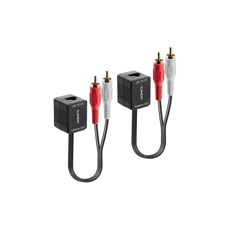 LINDY Stereo Audio Extender Cat.5/6 500m 2x RCA - 4002888704601