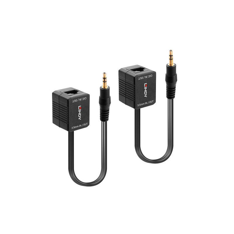 Lindy 70450 extensor audio/video Transmisor y receptor de señales AV Negro - 70450