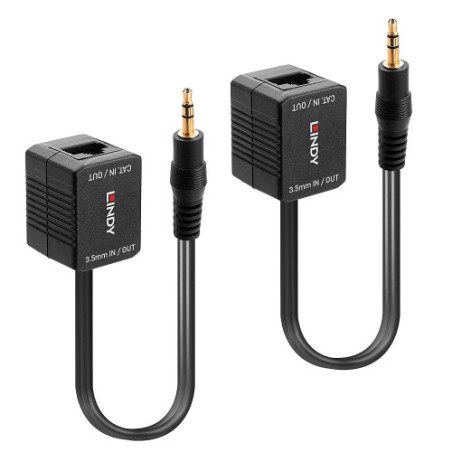 Lindy 70450 extensor audio/video Transmisor y receptor de señales AV Negro - 70450