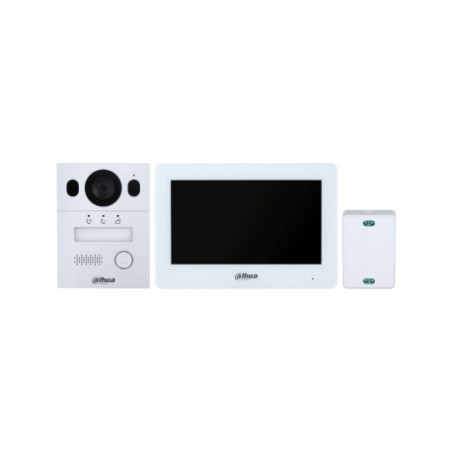 (DHI-KTX01(F)/DHI-VTO2003F/DHI-VTH5123H-W-S2) DAHUA KIT VIDEOPORTERO PARA INSTALACION EMPOTRADA, 2 HILOS, IP65, IK07 - 1.0.01.15