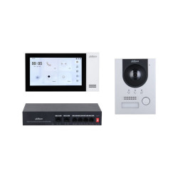 (DHI-KTP01L(S)/DHI-VTO2201F-P-S2/DHI-VTH2421FW-P) DAHUA KIT DE VIDEOPORTERO IP COMPUESTO POR 1X VIDEOPORTERO DHI-VTO2201F-P-S2 1