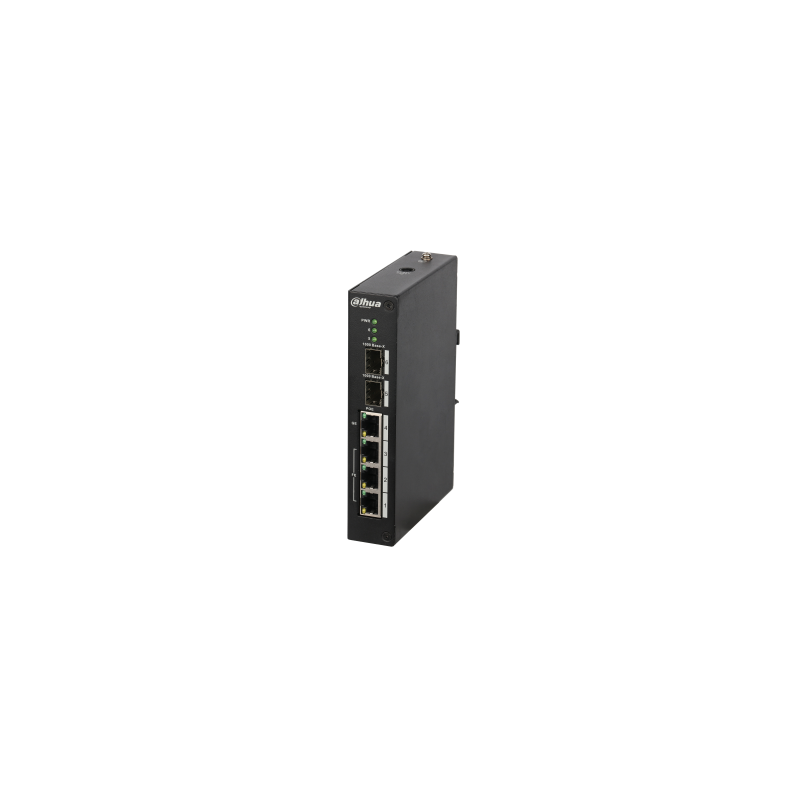 (DH-PFS4206-4P-96) DAHUA SWITCH POE L2 GESTIONABLE 3 PUERTOS + 1 UPLINK GIGABIT HIPOE + 2 SFP - 1.0.01.20.10190-9001
