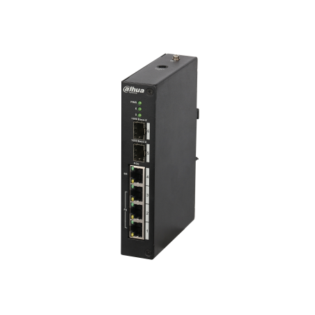 (DH-PFS4206-4P-96) DAHUA SWITCH POE L2 GESTIONABLE 3 PUERTOS + 1 UPLINK GIGABIT HIPOE + 2 SFP - 1.0.01.20.10190-9001