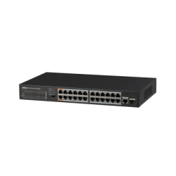 (DH-PFS3125-24ET-190) DAHUA SWITCH POE 24 PUERTOS + 1 GIGABIT COMBO RJ45/SFP - 1.0.01.20.10369-0027