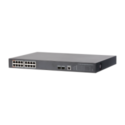 DAHUA - DH-PFS4218-16GT-240 - SWITCH POE 16 PUERTOS GIGABIT + 2 SFP UPLINK GIGABIT 240W 802.3AT MANEJABLE LAYER 2 - 1.0.01.20.10
