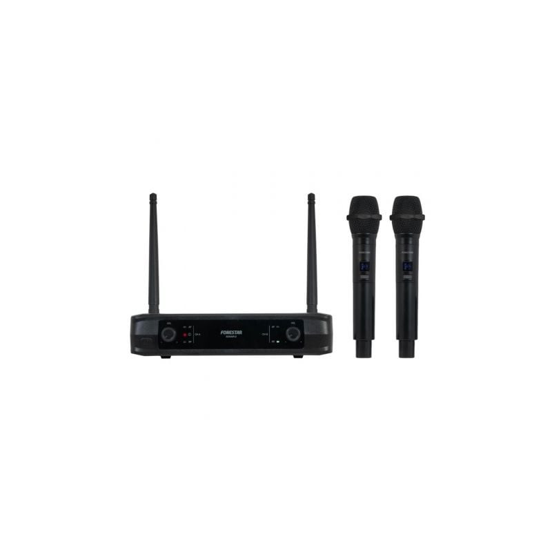 Micrófono Inalámbrico Doble Mano UHF Fonestar SONAIR-2M/ Incluye Receptor - SONAIR-2M